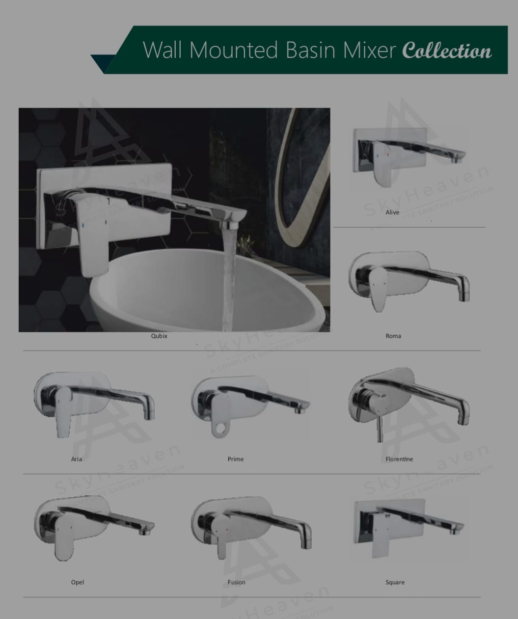 Wall Mounted Basin Mixer Collection